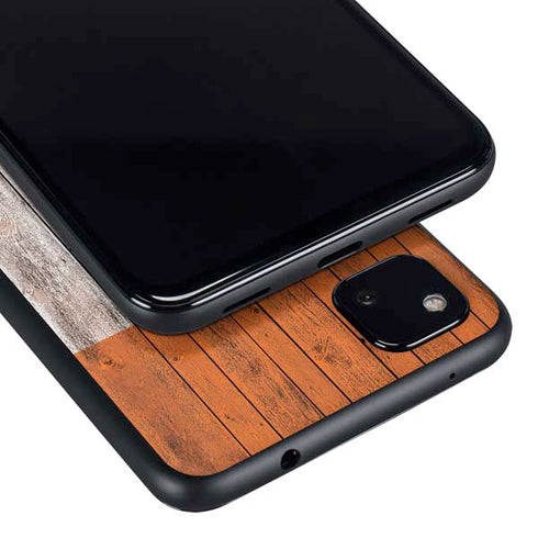 Ireland Flag Dark Wood Google Pixel 4a Skin